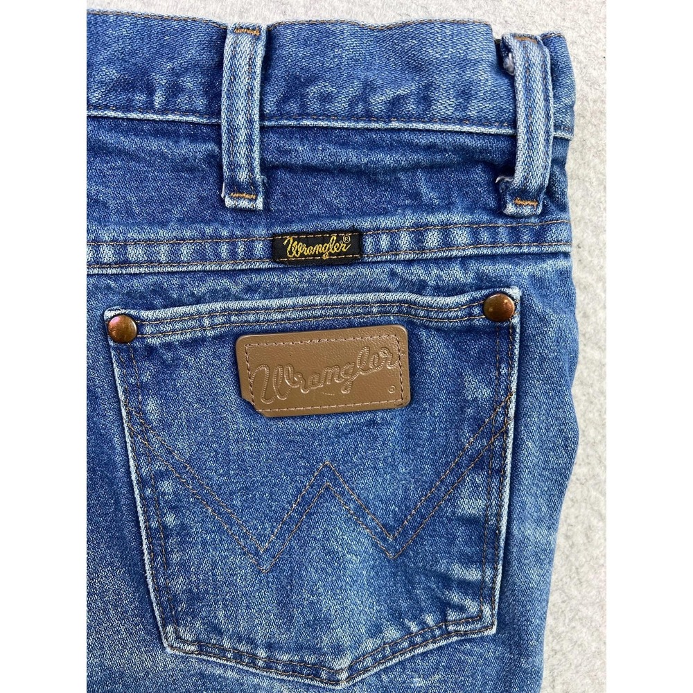Wrangler 965PWD Jeans Mens 35 (Fits 34x31) Blue Medium Wash Straight 100% Cotton